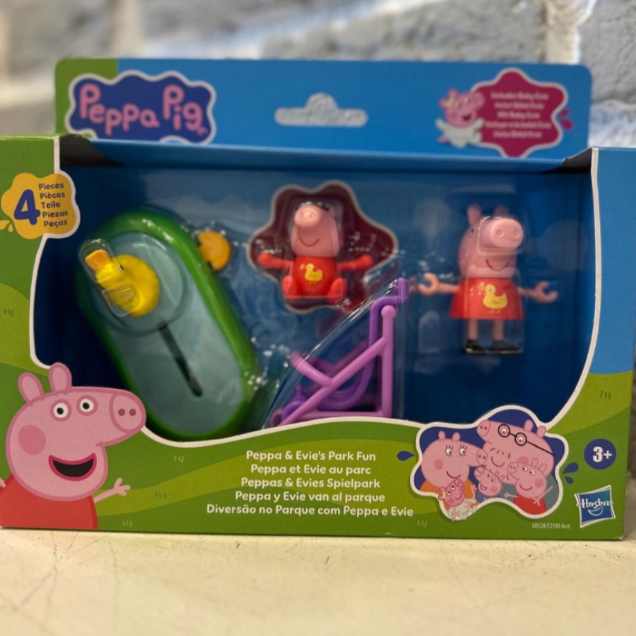 Peppa Pig Peppa & Evie Park Eğlencesi Oyun Seti (4 Parça)