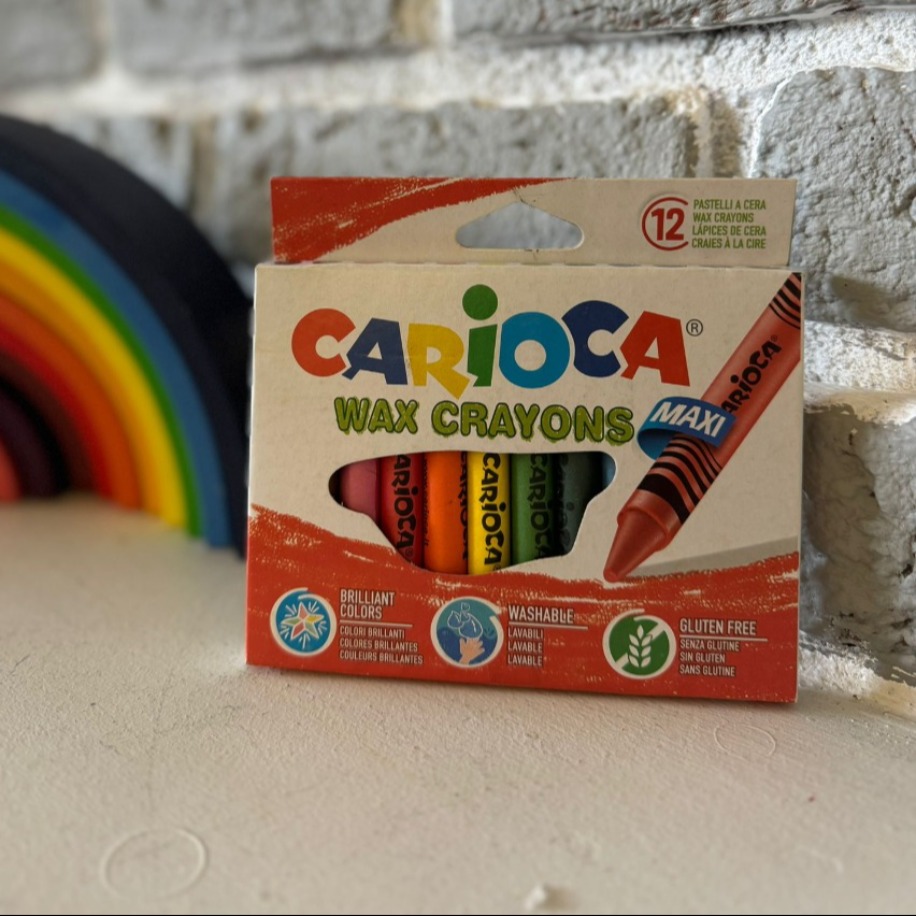 Carioca Wax Crayons Maxi – 12’li