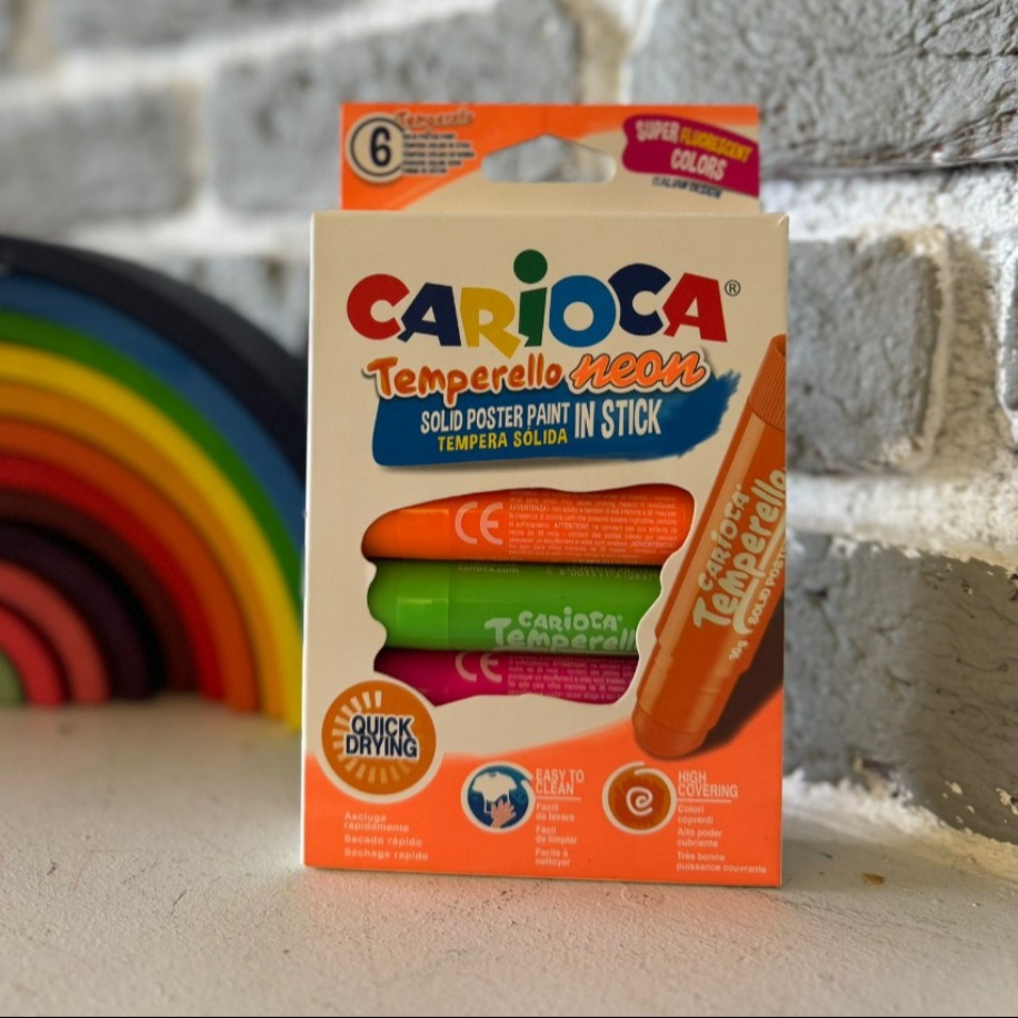 Carioca Temperello Neon Solid Poster Paint Stick – 6 Renk