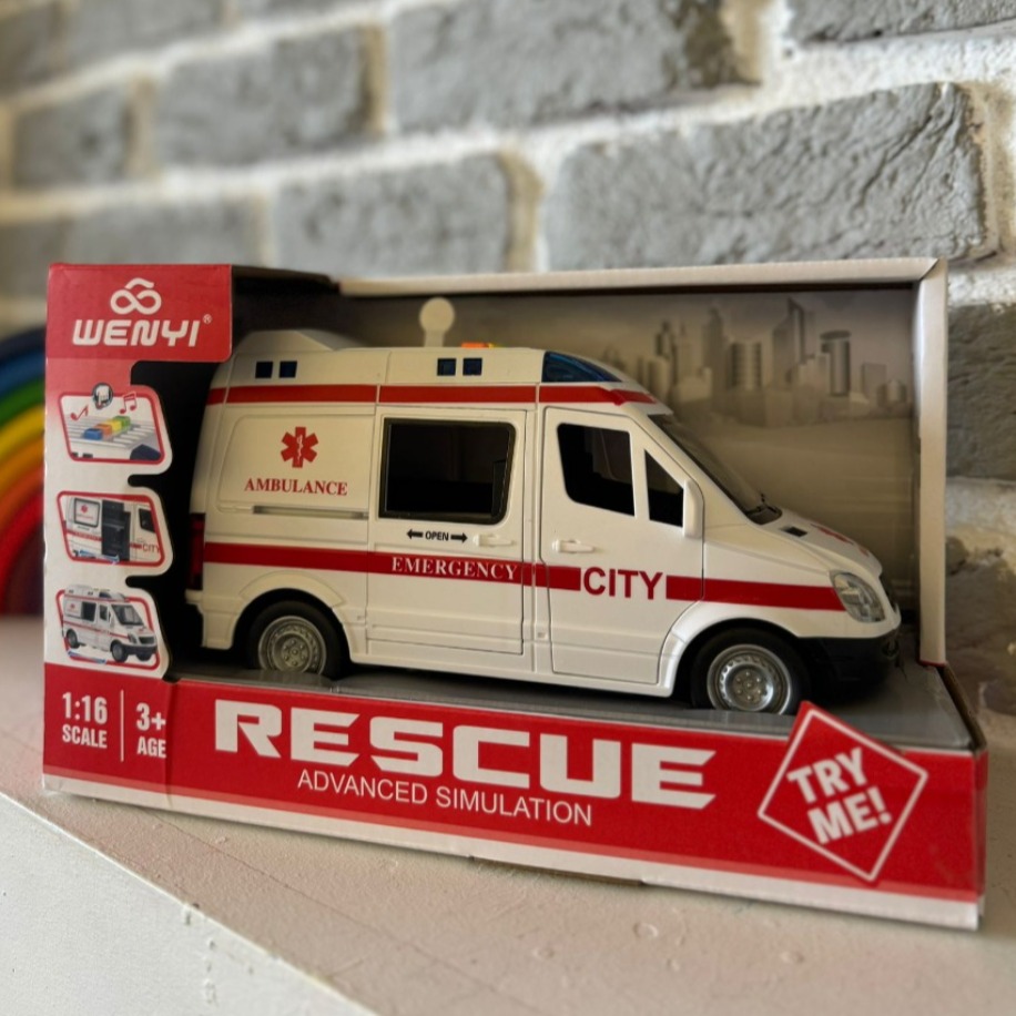 Oyuncak Ambulans – Rescue Acil Durum Aracı (1:16 Ölçek)