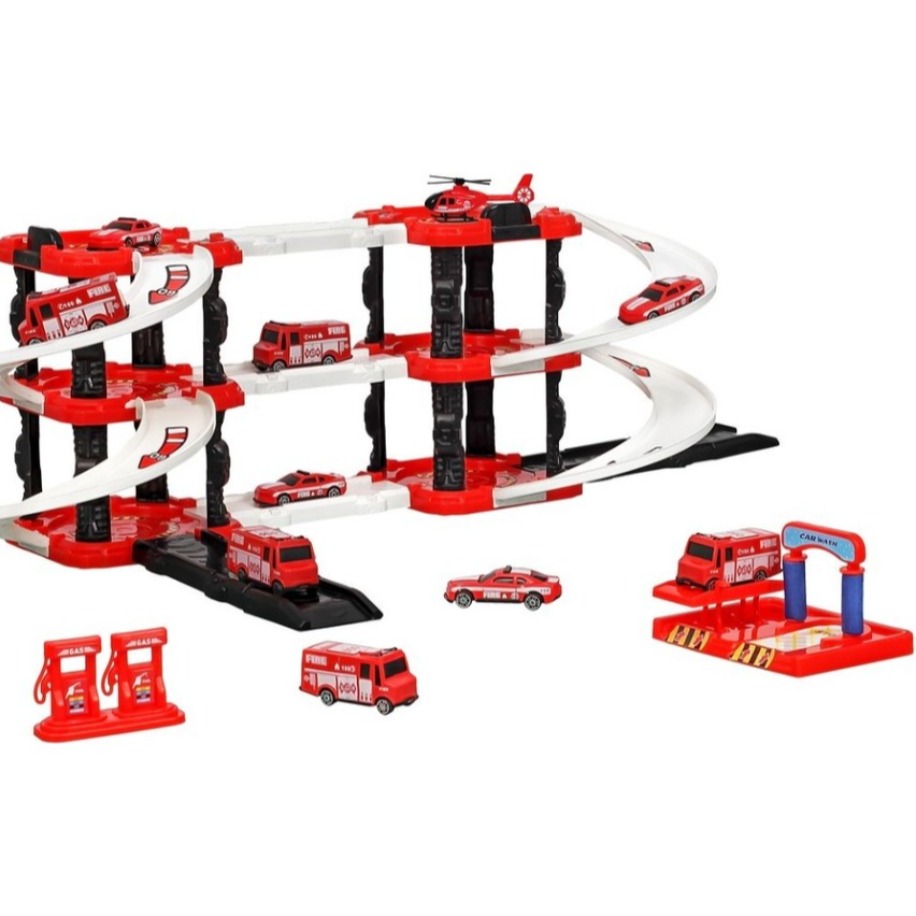 Heroes İtfaiye Otopark Seti – 3 Katlı Garaj Oyun Seti 49 parça